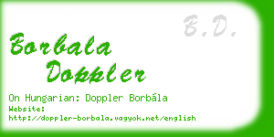 borbala doppler business card